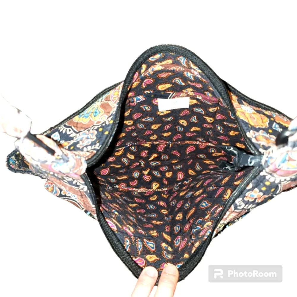 Retired! Beautiful Kensington Maggie Brown Floral Paisley Vera Bradley Purse - Picture 7 of 13